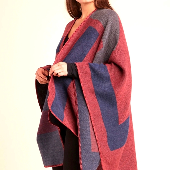 BB Dakota Sweaters - BB Dakota Poncho Mulberry